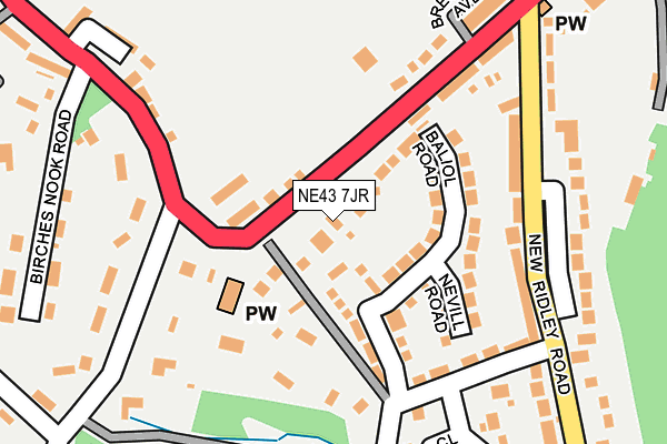 NE43 7JR map - OS OpenMap – Local (Ordnance Survey) NE43 7JR map - OS OpenMap – Local (Ordnance Survey)