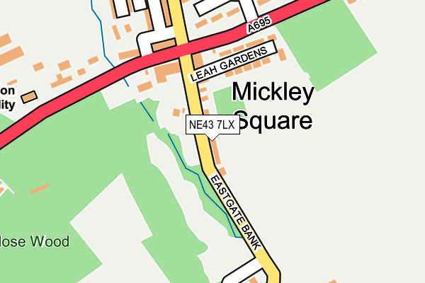 NE43 7LX map - OS OpenMap – Local (Ordnance Survey) NE43 7LX map - OS OpenMap – Local (Ordnance Survey)