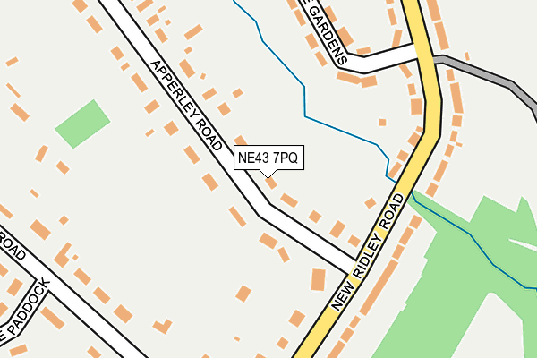 NE43 7PQ map - OS OpenMap – Local (Ordnance Survey) NE43 7PQ map - OS OpenMap – Local (Ordnance Survey)