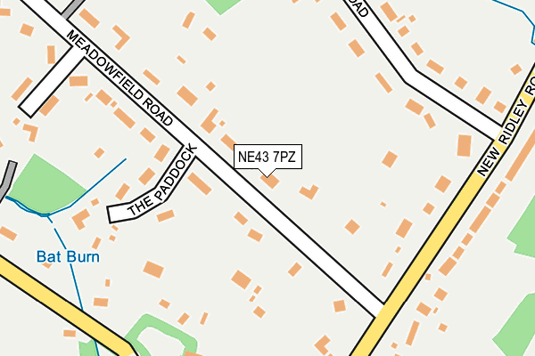 NE43 7PZ map - OS OpenMap – Local (Ordnance Survey) NE43 7PZ map - OS OpenMap – Local (Ordnance Survey)