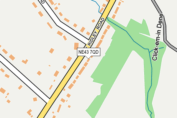 NE43 7QD map - OS OpenMap – Local (Ordnance Survey) NE43 7QD map - OS OpenMap – Local (Ordnance Survey)