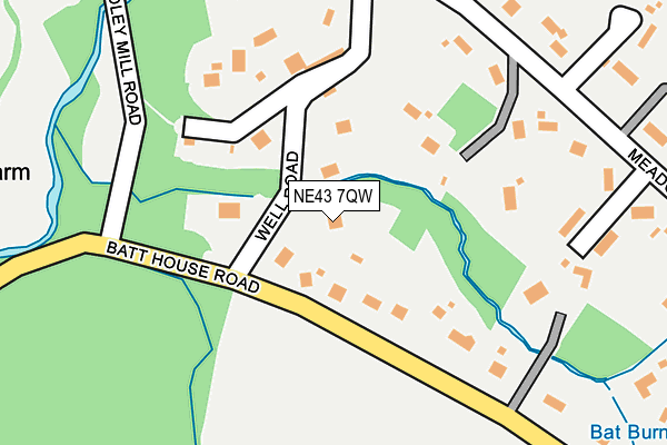 NE43 7QW map - OS OpenMap – Local (Ordnance Survey) NE43 7QW map - OS OpenMap – Local (Ordnance Survey)