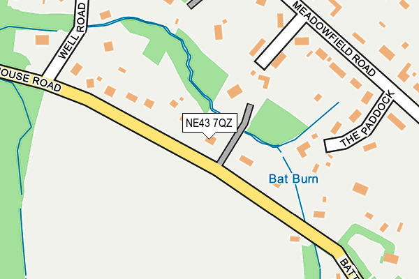 NE43 7QZ map - OS OpenMap – Local (Ordnance Survey) NE43 7QZ map - OS OpenMap – Local (Ordnance Survey)