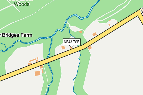 NE43 7SF map - OS OpenMap – Local (Ordnance Survey) NE43 7SF map - OS OpenMap – Local (Ordnance Survey)