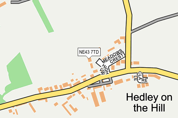 NE43 7TD map - OS OpenMap – Local (Ordnance Survey) NE43 7TD map - OS OpenMap – Local (Ordnance Survey)