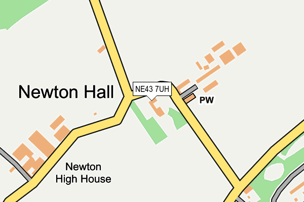 NE43 7UH map - OS OpenMap – Local (Ordnance Survey)