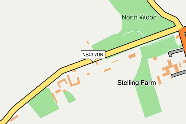 NE43 7UR map - OS OpenMap – Local (Ordnance Survey) NE43 7UR map - OS OpenMap – Local (Ordnance Survey)