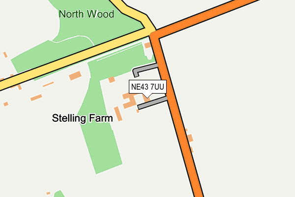 NE43 7UU map - OS OpenMap – Local (Ordnance Survey) NE43 7UU map - OS OpenMap – Local (Ordnance Survey)