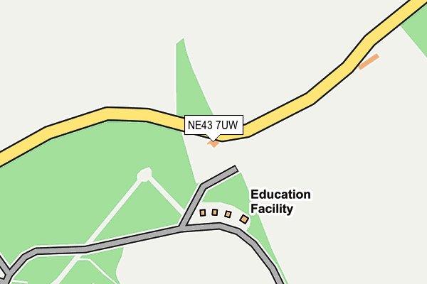 NE43 7UW map - OS OpenMap – Local (Ordnance Survey) NE43 7UW map - OS OpenMap – Local (Ordnance Survey)