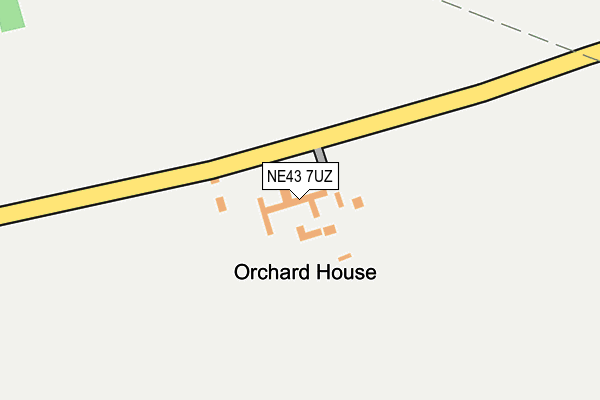 NE43 7UZ map - OS OpenMap – Local (Ordnance Survey)