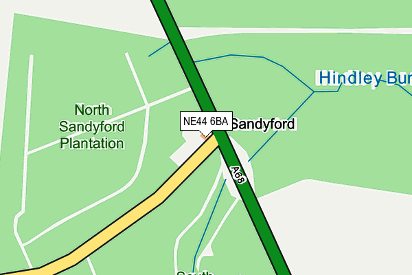 NE44 6BA map - OS OpenMap – Local (Ordnance Survey) NE44 6BA map - OS OpenMap – Local (Ordnance Survey)