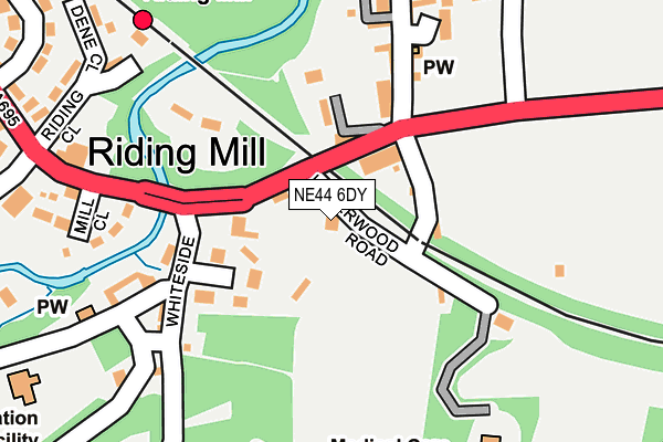 NE44 6DY map - OS OpenMap – Local (Ordnance Survey) NE44 6DY map - OS OpenMap – Local (Ordnance Survey)
