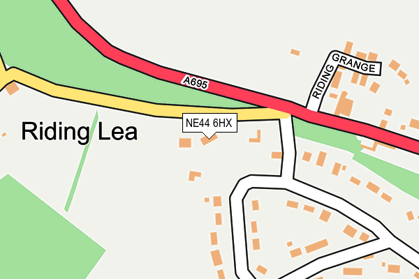 NE44 6HX map - OS OpenMap – Local (Ordnance Survey) NE44 6HX map - OS OpenMap – Local (Ordnance Survey)