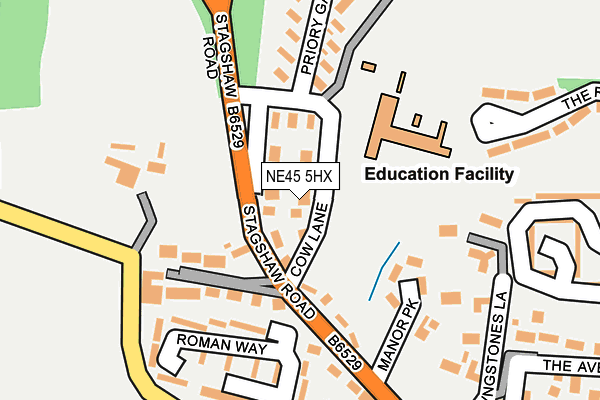 NE45 5HX map - OS OpenMap – Local (Ordnance Survey) NE45 5HX map - OS OpenMap – Local (Ordnance Survey)