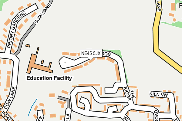 NE45 5JX map - OS OpenMap – Local (Ordnance Survey) NE45 5JX map - OS OpenMap – Local (Ordnance Survey)