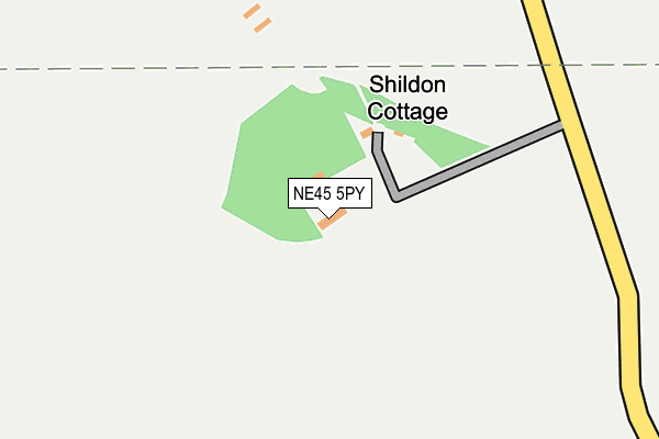 NE45 5PY map - OS OpenMap – Local (Ordnance Survey) NE45 5PY map - OS OpenMap – Local (Ordnance Survey)