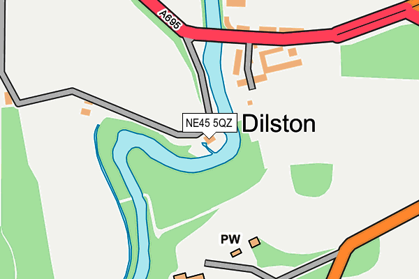 NE45 5QZ map - OS OpenMap – Local (Ordnance Survey) NE45 5QZ map - OS OpenMap – Local (Ordnance Survey)