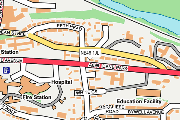 NE46 1JL map - OS OpenMap – Local (Ordnance Survey) NE46 1JL map - OS OpenMap – Local (Ordnance Survey)