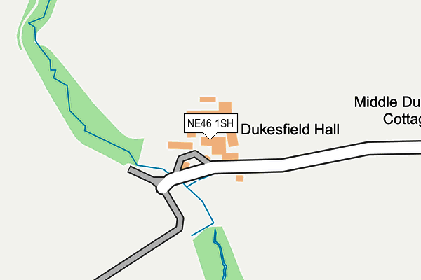 NE46 1SH map - OS OpenMap – Local (Ordnance Survey) NE46 1SH map - OS OpenMap – Local (Ordnance Survey)