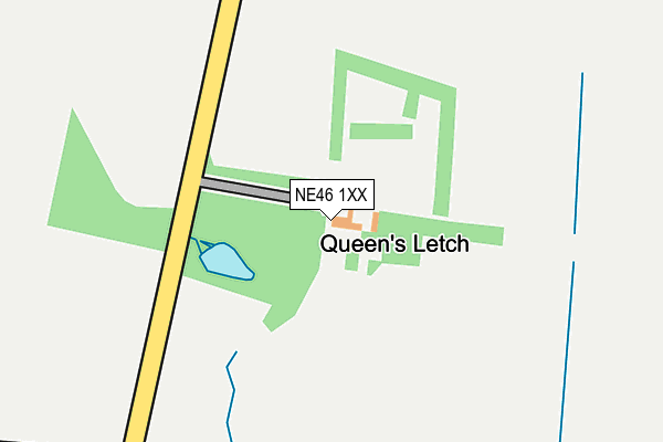 NE46 1XX map - OS OpenMap – Local (Ordnance Survey) NE46 1XX map - OS OpenMap – Local (Ordnance Survey)