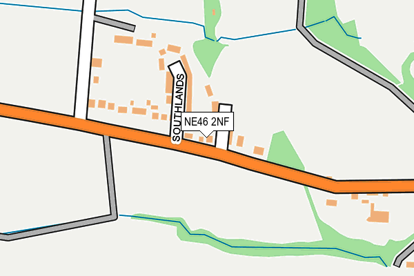 NE46 2NF map - OS OpenMap – Local (Ordnance Survey) NE46 2NF map - OS OpenMap – Local (Ordnance Survey)