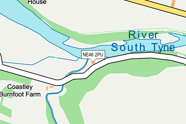 NE46 2PU map - OS OpenMap – Local (Ordnance Survey) NE46 2PU map - OS OpenMap – Local (Ordnance Survey)
