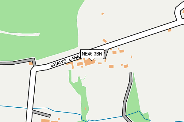 NE46 3BN map - OS OpenMap – Local (Ordnance Survey) NE46 3BN map - OS OpenMap – Local (Ordnance Survey)