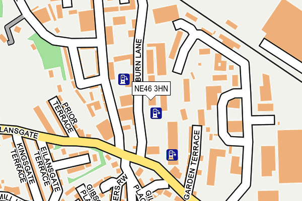 NE46 3HN map - OS OpenMap – Local (Ordnance Survey) NE46 3HN map - OS OpenMap – Local (Ordnance Survey)