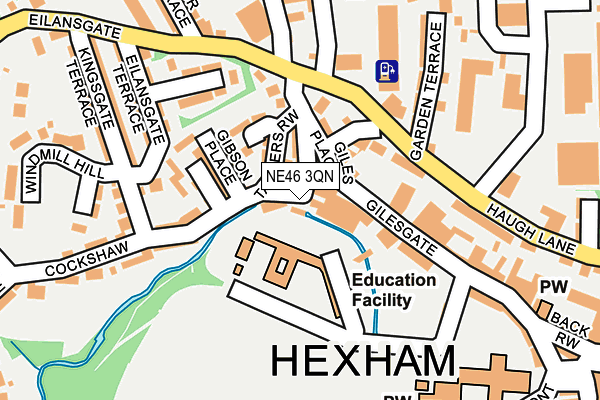 NE46 3QN map - OS OpenMap – Local (Ordnance Survey) NE46 3QN map - OS OpenMap – Local (Ordnance Survey)