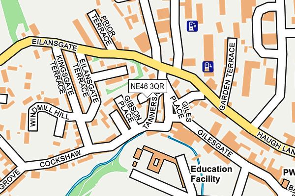 NE46 3QR map - OS OpenMap – Local (Ordnance Survey) NE46 3QR map - OS OpenMap – Local (Ordnance Survey)