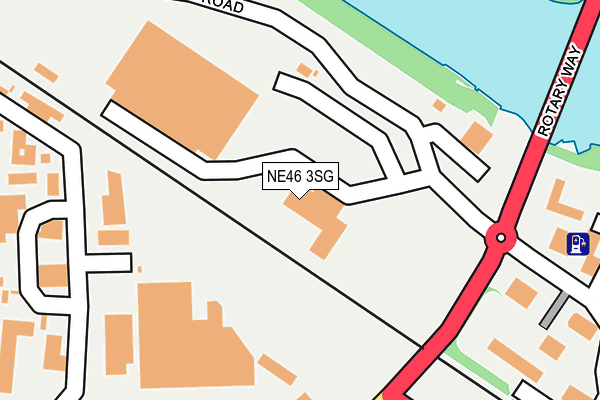 NE46 3SG map - OS OpenMap – Local (Ordnance Survey) NE46 3SG map - OS OpenMap – Local (Ordnance Survey)