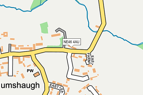 NE46 4AU map - OS OpenMap – Local (Ordnance Survey) NE46 4AU map - OS OpenMap – Local (Ordnance Survey)