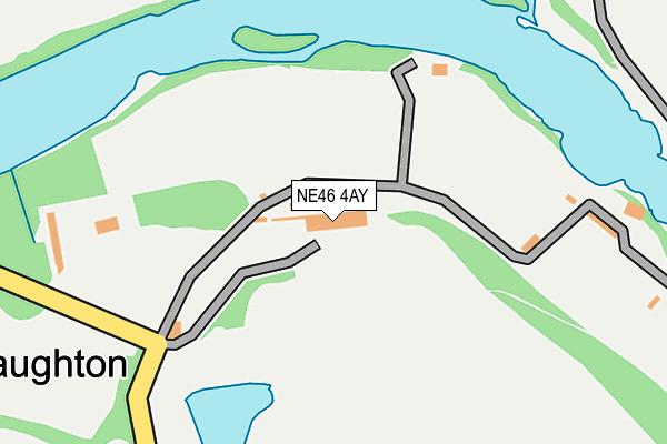 NE46 4AY map - OS OpenMap – Local (Ordnance Survey) NE46 4AY map - OS OpenMap – Local (Ordnance Survey)