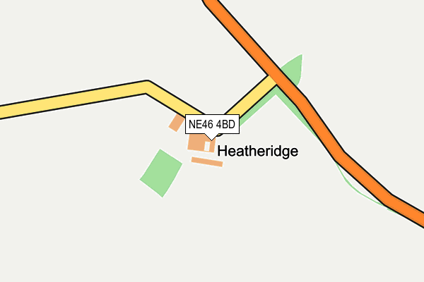 NE46 4BD map - OS OpenMap – Local (Ordnance Survey) NE46 4BD map - OS OpenMap – Local (Ordnance Survey)