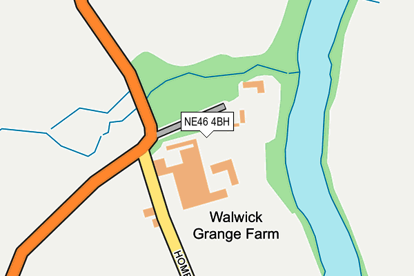 NE46 4BH map - OS OpenMap – Local (Ordnance Survey) NE46 4BH map - OS OpenMap – Local (Ordnance Survey)