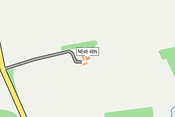 NE46 4BN map - OS OpenMap – Local (Ordnance Survey) NE46 4BN map - OS OpenMap – Local (Ordnance Survey)