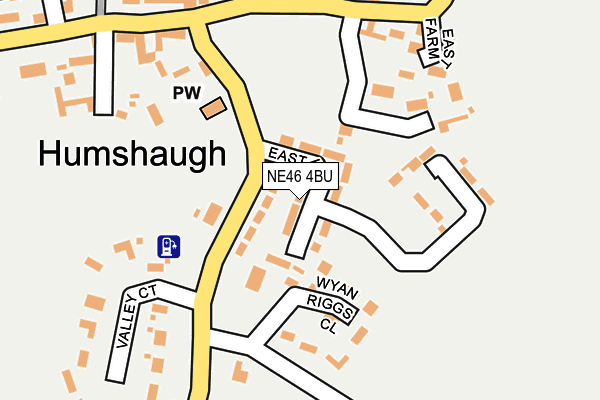 NE46 4BU map - OS OpenMap – Local (Ordnance Survey) NE46 4BU map - OS OpenMap – Local (Ordnance Survey)