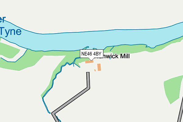 NE46 4BY map - OS OpenMap – Local (Ordnance Survey) NE46 4BY map - OS OpenMap – Local (Ordnance Survey)