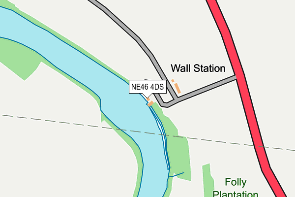 NE46 4DS map - OS OpenMap – Local (Ordnance Survey) NE46 4DS map - OS OpenMap – Local (Ordnance Survey)