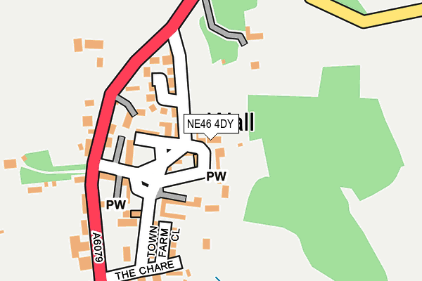 NE46 4DY map - OS OpenMap – Local (Ordnance Survey) NE46 4DY map - OS OpenMap – Local (Ordnance Survey)