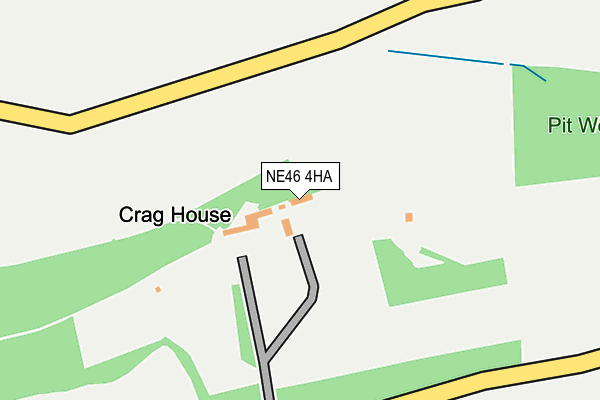 NE46 4HA map - OS OpenMap – Local (Ordnance Survey) NE46 4HA map - OS OpenMap – Local (Ordnance Survey)