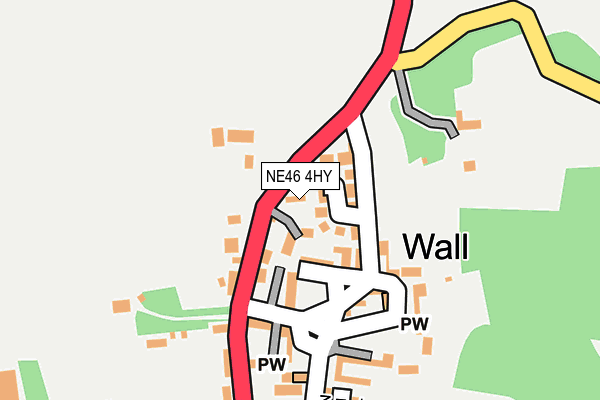 NE46 4HY map - OS OpenMap – Local (Ordnance Survey) NE46 4HY map - OS OpenMap – Local (Ordnance Survey)