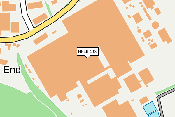 NE46 4JS map - OS OpenMap – Local (Ordnance Survey) NE46 4JS map - OS OpenMap – Local (Ordnance Survey)
