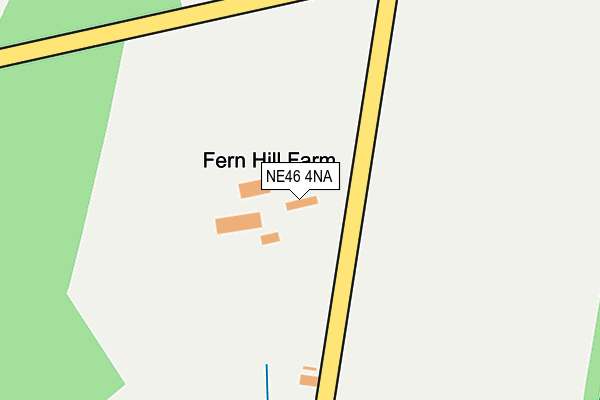 NE46 4NA map - OS OpenMap – Local (Ordnance Survey) NE46 4NA map - OS OpenMap – Local (Ordnance Survey)