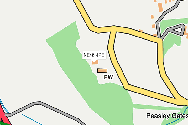 NE46 4PE map - OS OpenMap – Local (Ordnance Survey)