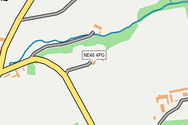 NE46 4PG map - OS OpenMap – Local (Ordnance Survey) NE46 4PG map - OS OpenMap – Local (Ordnance Survey)