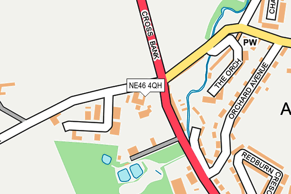 NE46 4QH map - OS OpenMap – Local (Ordnance Survey) NE46 4QH map - OS OpenMap – Local (Ordnance Survey)
