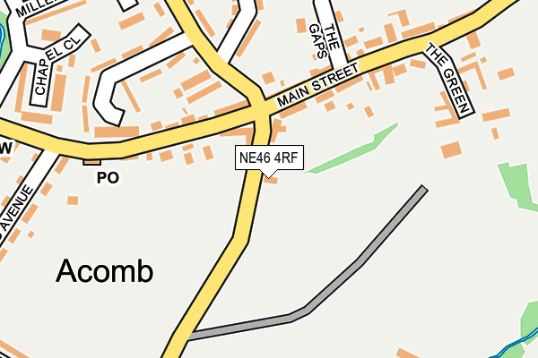 NE46 4RF map - OS OpenMap – Local (Ordnance Survey) NE46 4RF map - OS OpenMap – Local (Ordnance Survey)