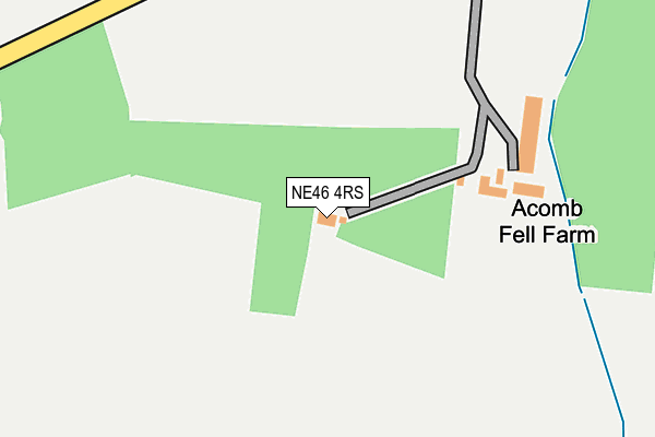 NE46 4RS map - OS OpenMap – Local (Ordnance Survey) NE46 4RS map - OS OpenMap – Local (Ordnance Survey)