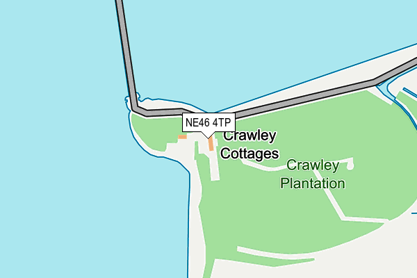 NE46 4TP map - OS OpenMap – Local (Ordnance Survey) NE46 4TP map - OS OpenMap – Local (Ordnance Survey)